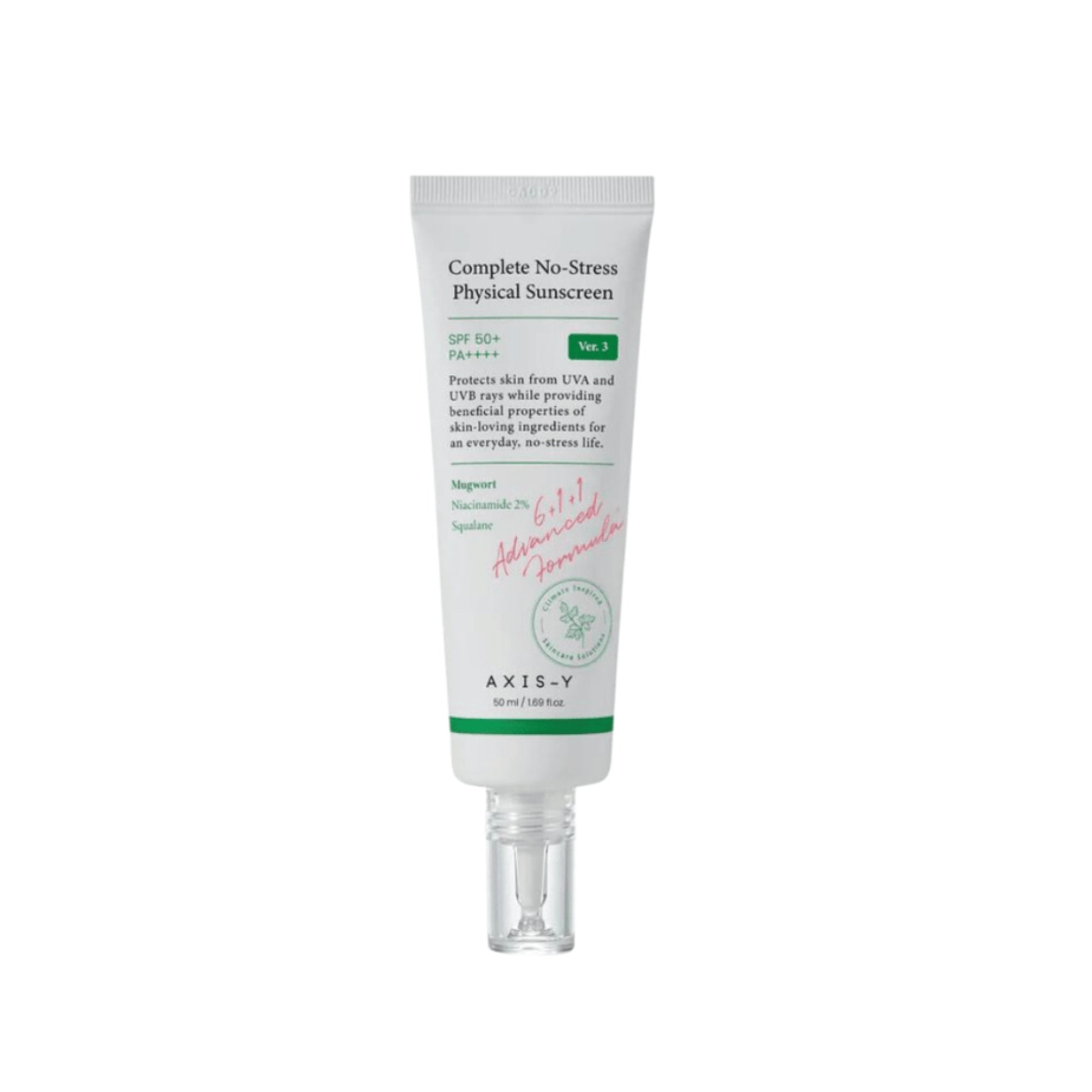 Axis-Y – Complete No-Stress Physical Sunscreen – 50ml