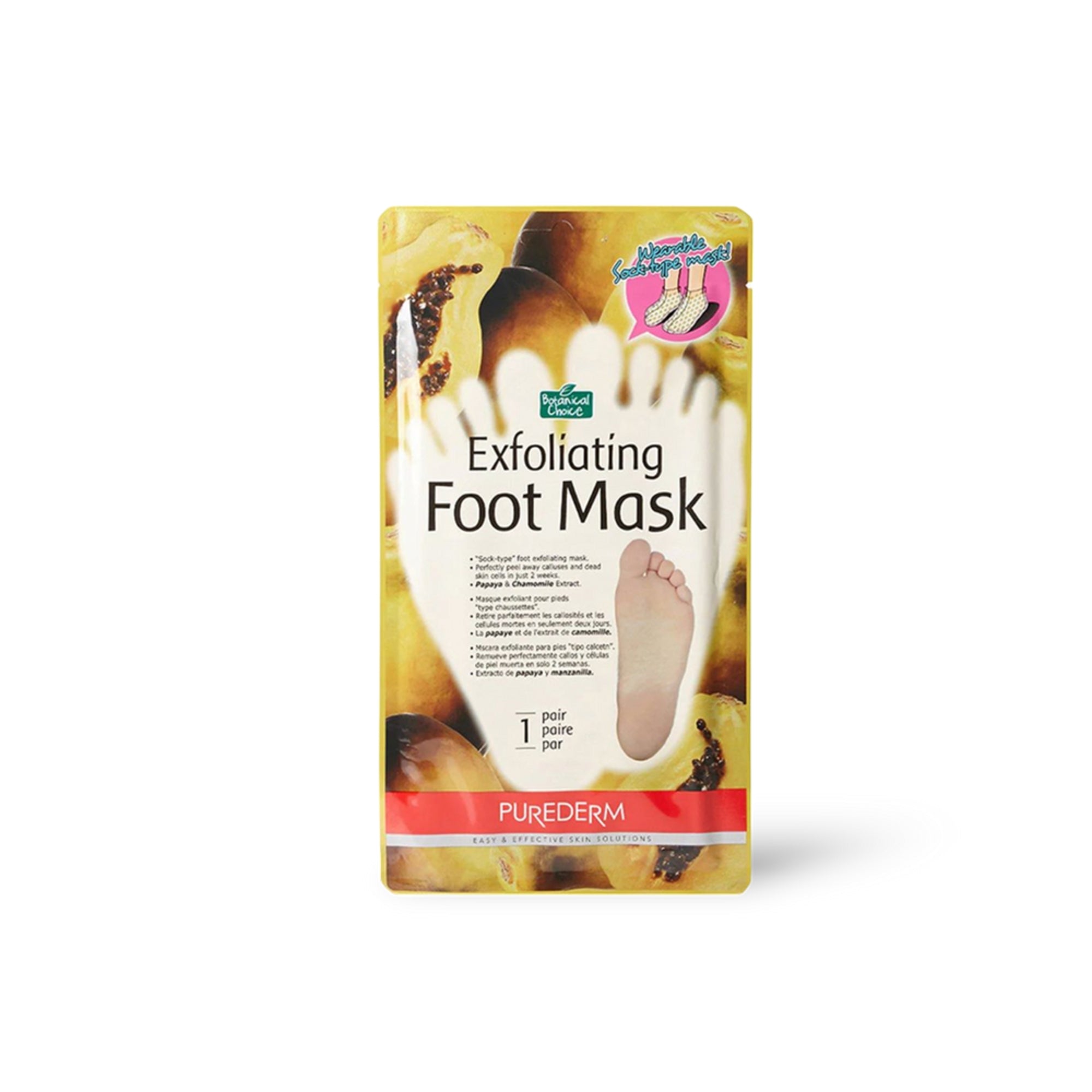 purederm exfoliating foot mask
